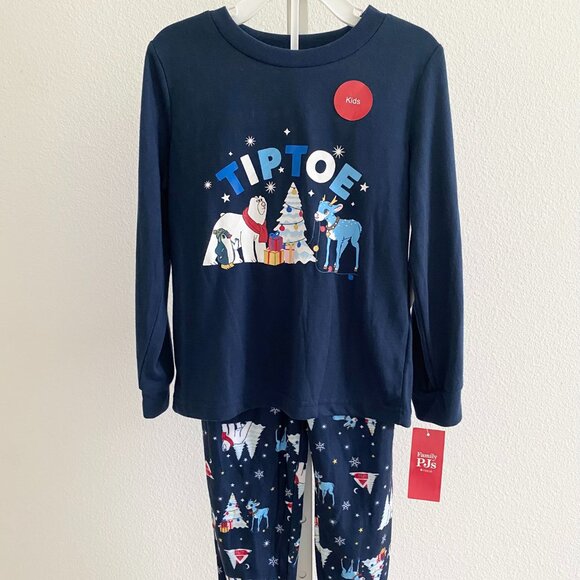 Family PJ's Kids Christmas Holiday Pajamas 2-Piece Set Sleepwear Size XS(4/5 - Picture 2 of 4
